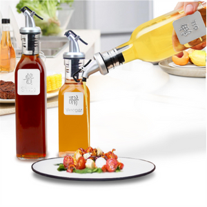 Olive Oil Sprayer Liquor Spirit Pourer Dispenser Flow Wine Bottle Pour Spout Pourers Flip Top Stopper Barware Kitchen Tools set