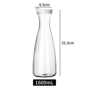 Plastic Water Pitcher Transparent Water Carafe for Coffee Juice Ice Tea Wine Beverage Dispenser Tea Pot with Lid Drinkware