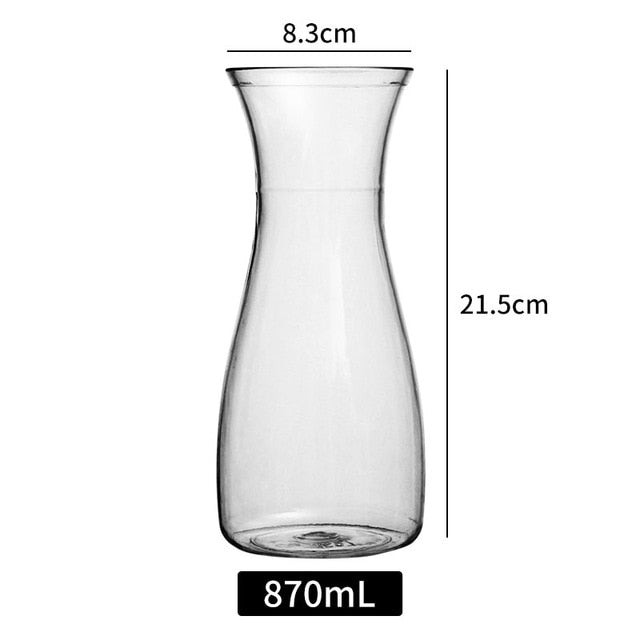 Plastic Water Pitcher Transparent Water Carafe for Coffee Juice Ice Tea Wine Beverage Dispenser Tea Pot with Lid Drinkware