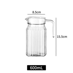 Plastic Water Pitcher Transparent Water Carafe for Coffee Juice Ice Tea Wine Beverage Dispenser Tea Pot with Lid Drinkware