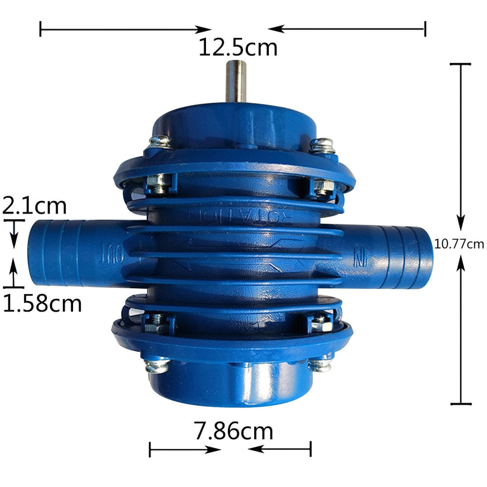 Metal Blue Hand Drill Pump Self Priming Pump DIY Home Water Pump Convenient Practical Household Garden for Tools