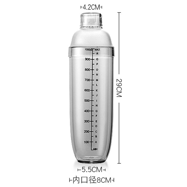 Plastic Cocktail Shaker 350ml/530ml/700ml/1000ml Wine Beverage Mixer Wine Shaker Drink Mixer Barware home bar tools mx3161438