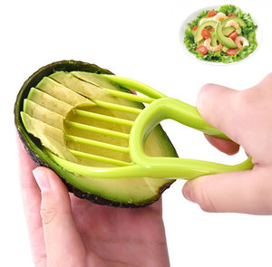 Avocado Slicer Cutter Peeler Splits Fruits Pits Scoop Kitchen Tools Green