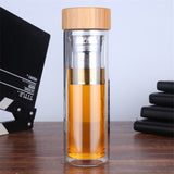 Travel Drinkware Portable Double Wall Glass Tea Bottle Tea Infuser Glass Tumbler Stainless Steel Filters The Tea Filter