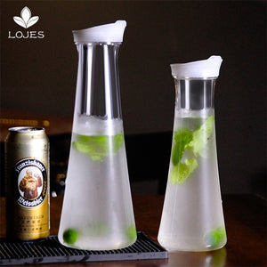 Plastic Water Pitcher Transparent Water Carafe for Coffee Juice Ice Tea Wine Beverage Dispenser Tea Pot with Lid Drinkware